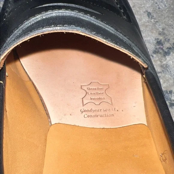 J Crew Ludlow Leather Oxford 11.5 D Black Penny Loafer Dress Shoes Bench Made - Picture 6 of 6